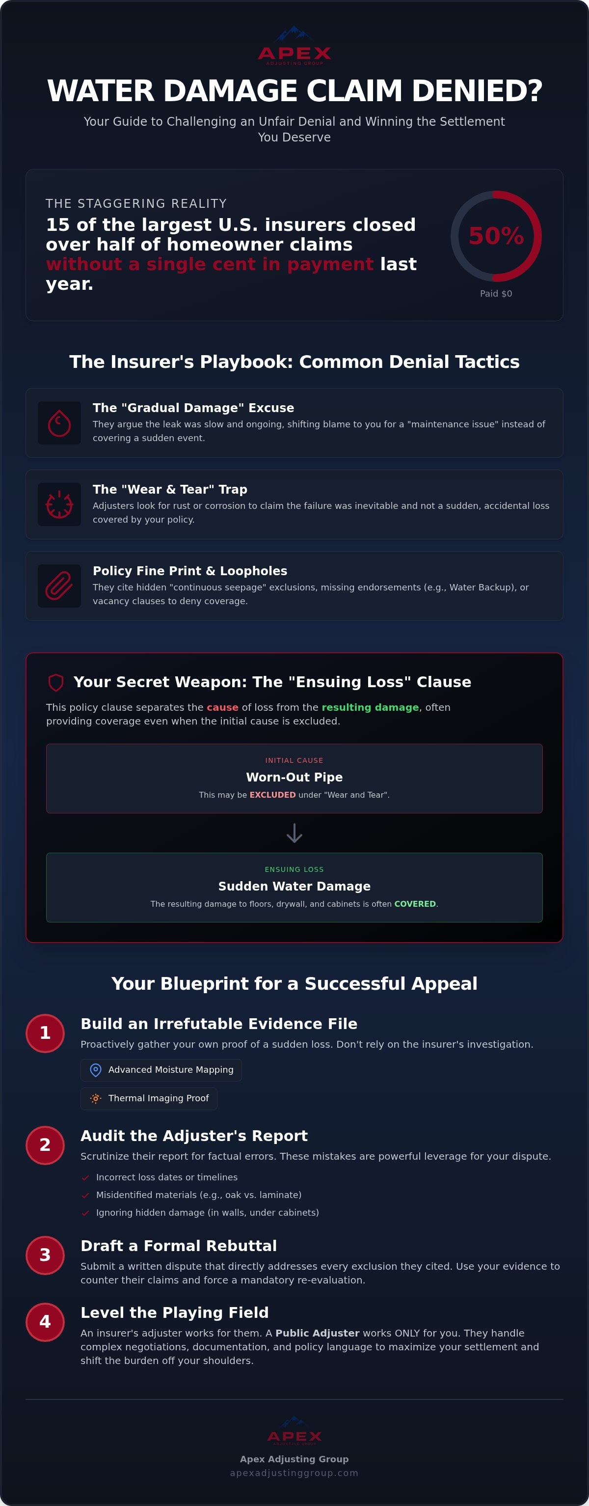 Water damage claim denied
