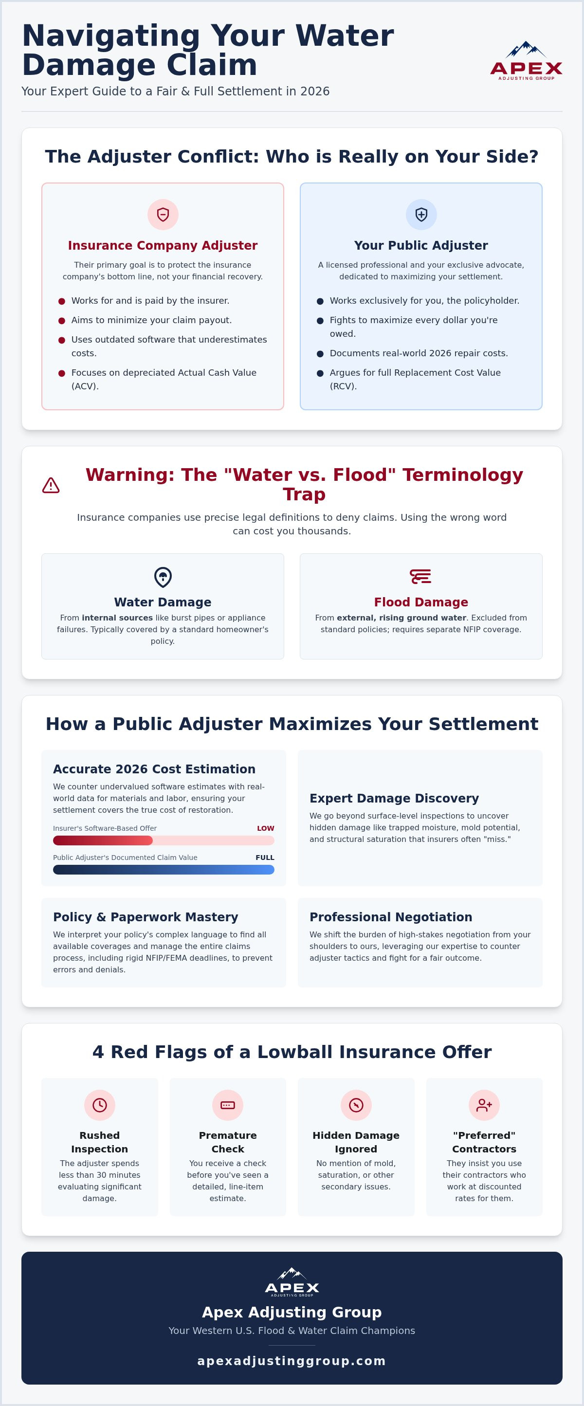 Public adjuster for water damage claim