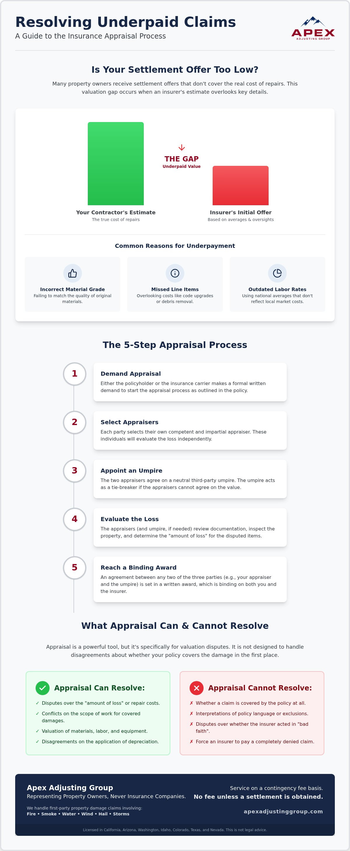 Insurance appraisal process