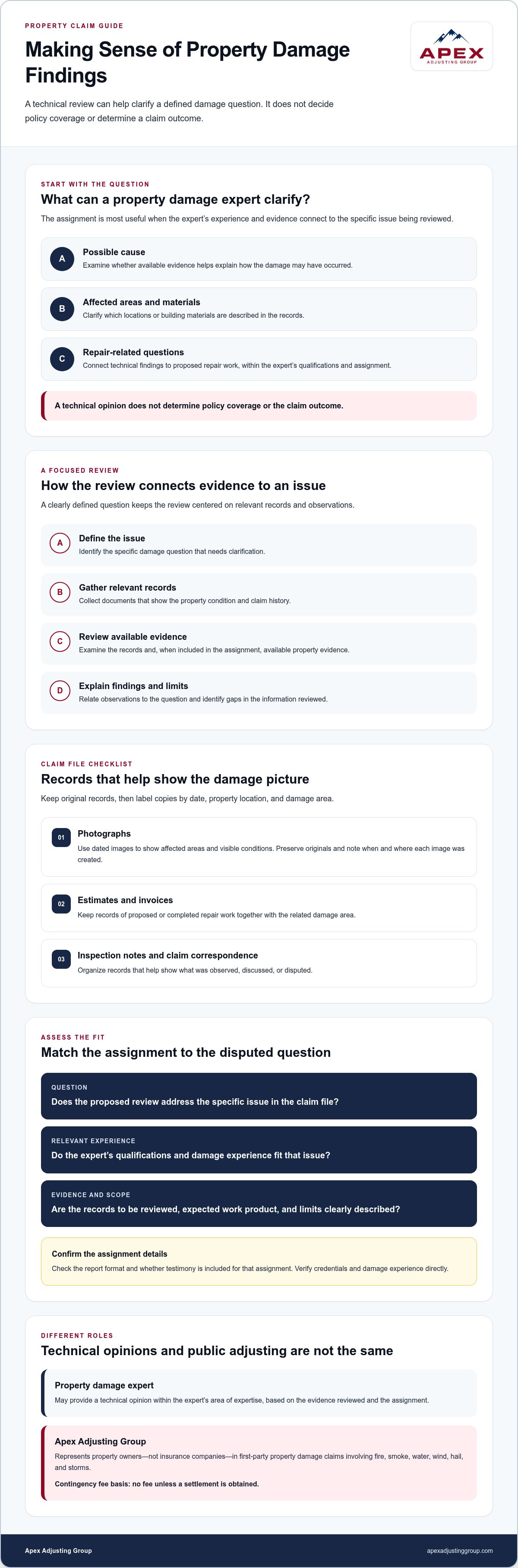 Property damage expert testimony
